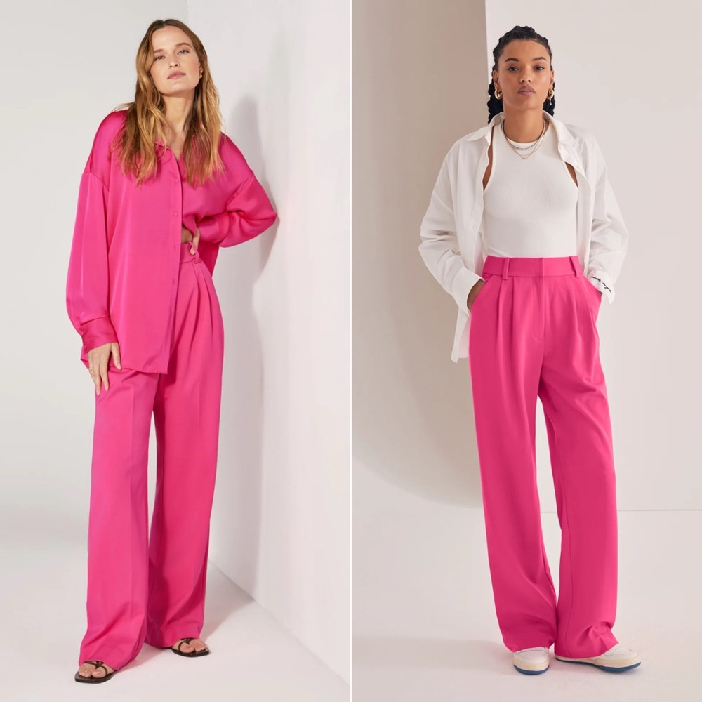 Favorite Daughter Pink Wide Leg Pants